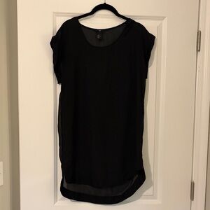 Black Women's Short Sleeve Tunic Top